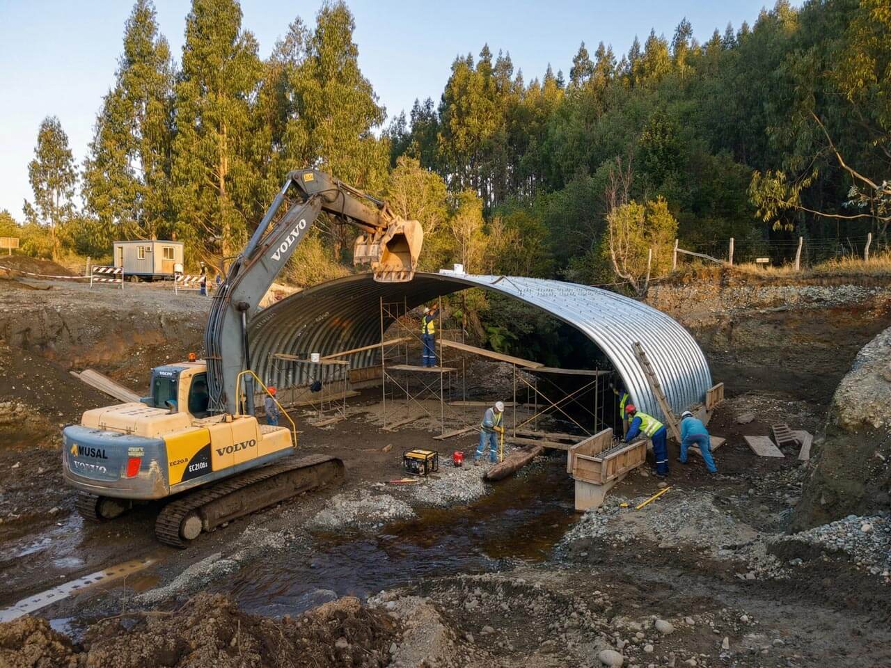 Equipo y maquinaria Musal en obra